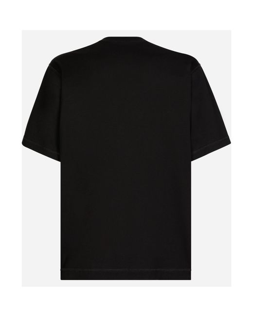 Dolce & Gabbana Black Coin Print Cotton T-shirt for men