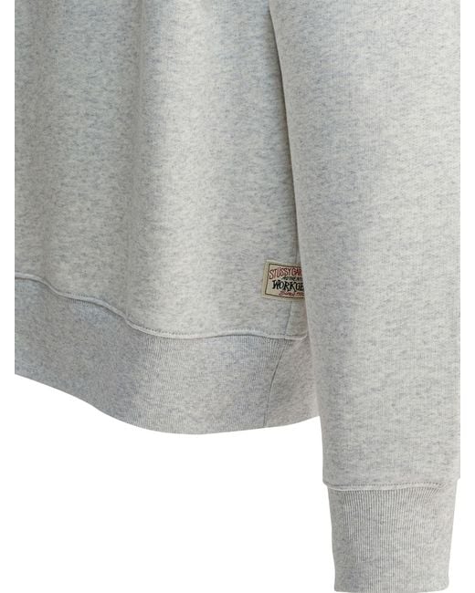 Stussy Gray Long-Sleeved Sweatshirt for men