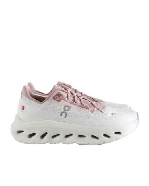 On Shoes Gray Round-Toe Sneakers