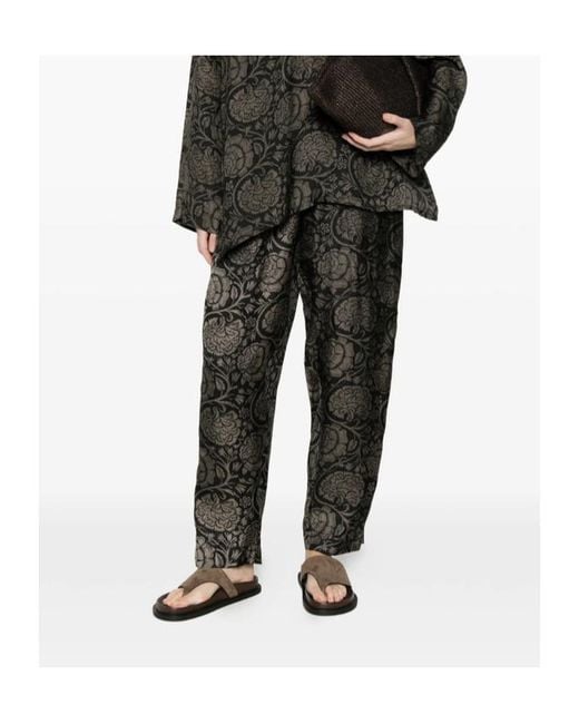 Uma Wang Black Elastic Waistband Casual Pants