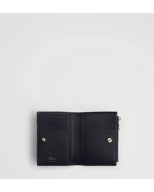 Dior Oblique Bow Dahlia Wallet in Black | Lyst