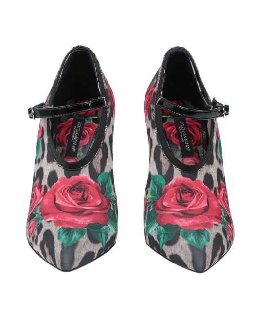 Dolce & Gabbana Pink Leopard Print Mary Jane High Heels