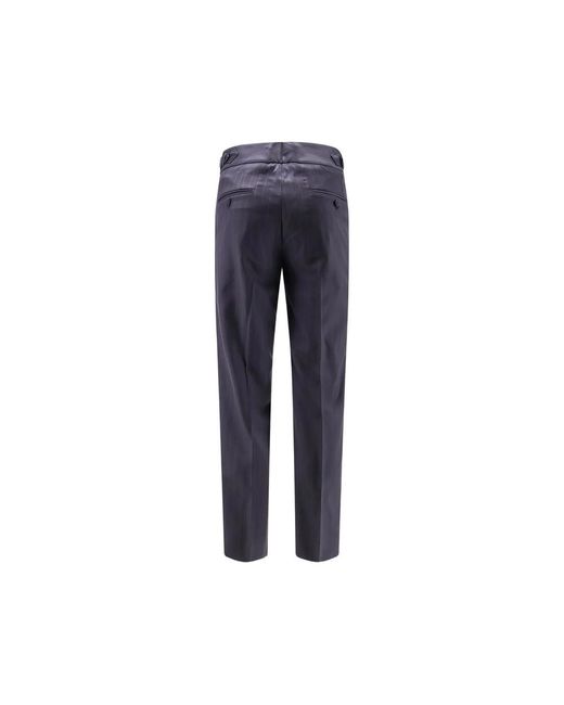 Dolce & Gabbana Blue Pinstriped Pleated Pants for men