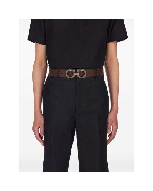 Ferragamo White Double-Sided Belt for men