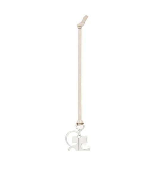 Courreges White Courrèges Ac Naplack Key Ring for men
