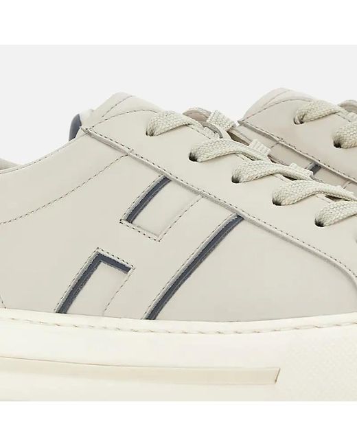 Hogan White H691 H Stripe Low-Top Sneakers for men