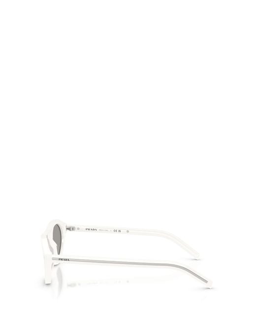 Prada White Eyewear Cat-Eye Frame Sunglasses