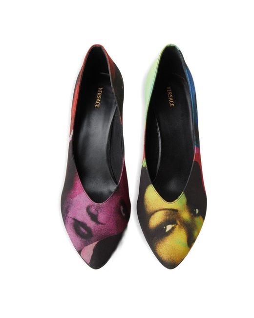 Versace Red Tina Printed Pumps