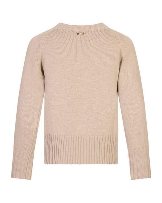 Fedeli Natural Long-Sleeved Crewneck Jumper