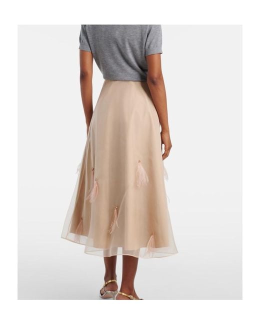 Dorothee Schumacher Natural Organza Midi Skirt