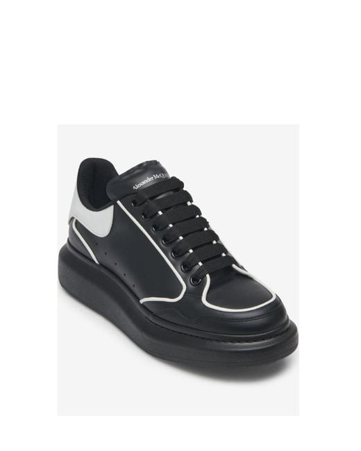 McQueen Black Oversized Low-Top Sneakers for men