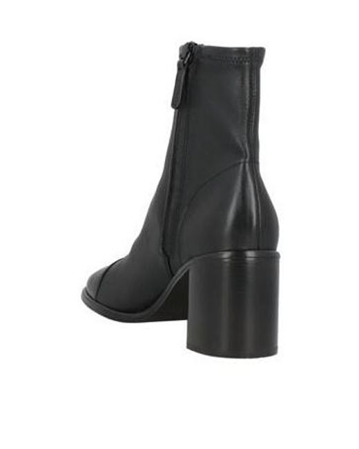 Tory Burch Black Solid Color Leather Ankle Boots