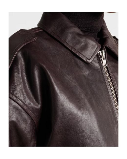 Frankie Shop Black Viper Leather Jacket