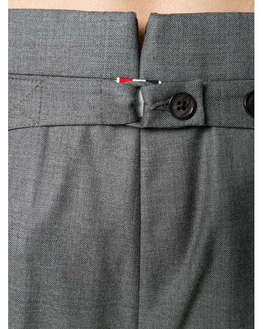 Thom Browne Gray Super 120 Tailored Trousers for men