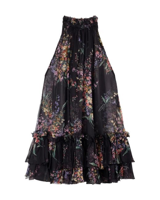 Dolce & Gabbana Black Floral Motif Dress