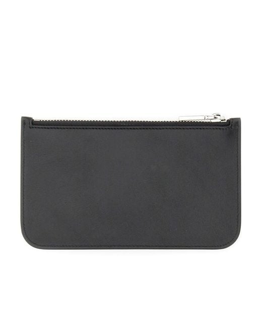 DSquared² Black Logo Plaque Zipped Wallet