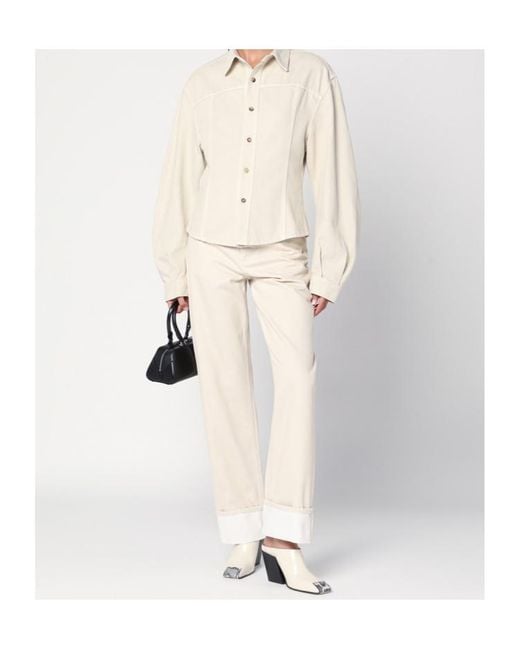 Haikure Natural Button-Up Fitted Shirt