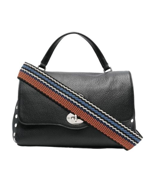 Zanellato Black Small Postina Messenger Bag