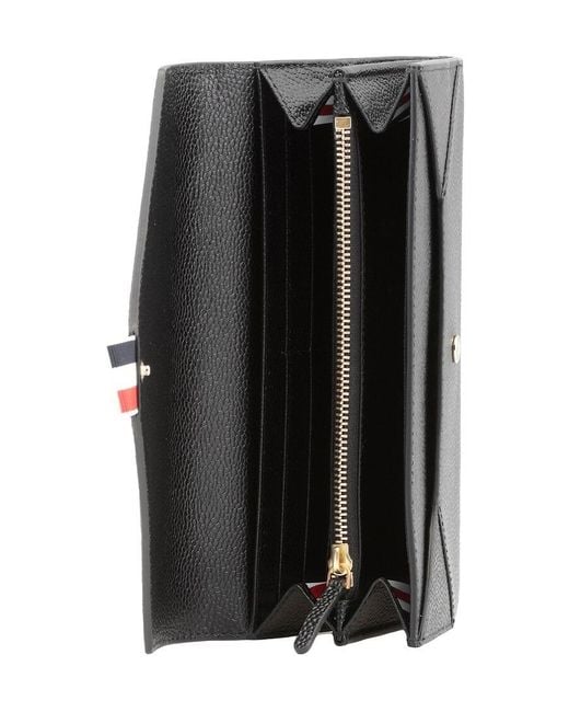 Thom Browne Gray Logo Printed Envelope Continental Wallet