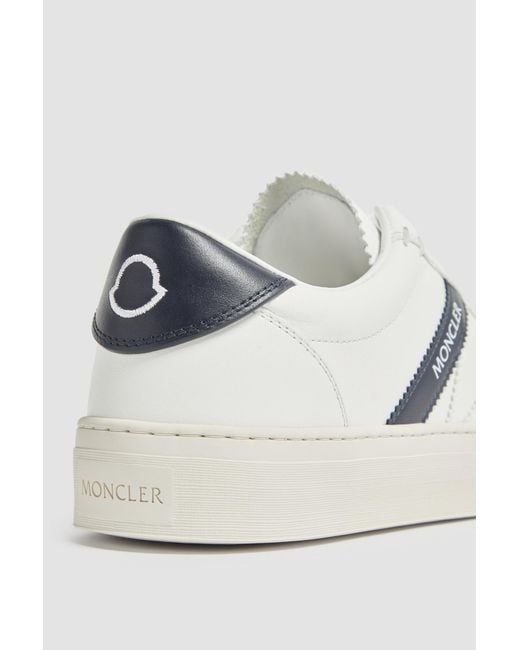 Moncler White Monaco M Low-Top Sneakers