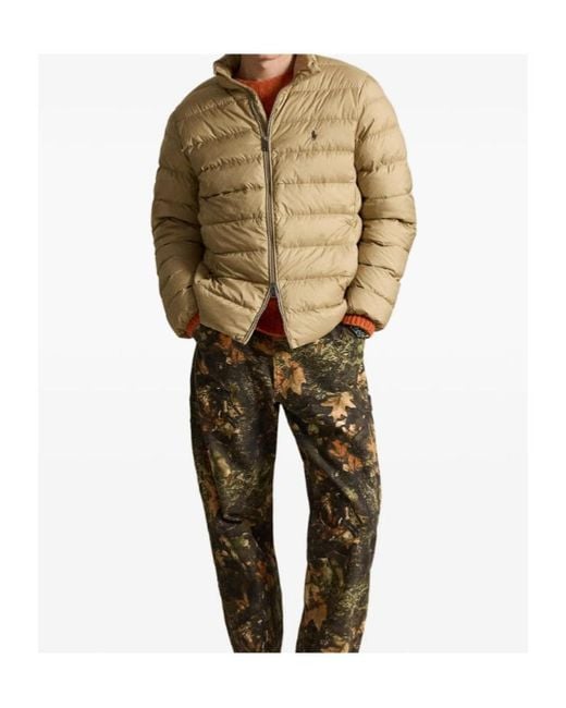 Polo Ralph Lauren Natural Quilted Mock-Neck Jacket for men