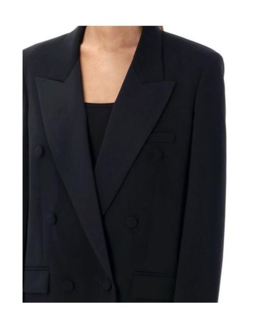 Stella McCartney Black Double-Breasted Straight Hem Jacket