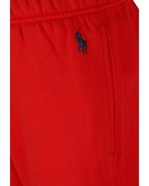 Polo Ralph Lauren Red Drawstring Logo Detail Track Pants
