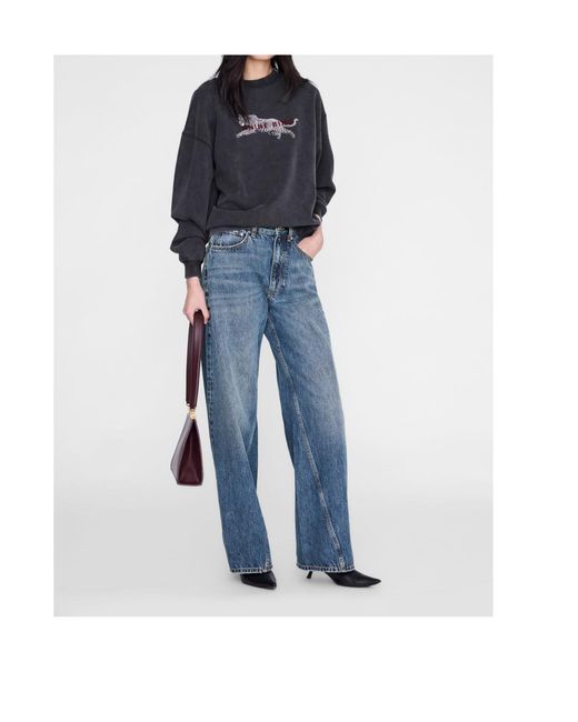 Anine Bing Black Long-Sleeved Sweatshirt