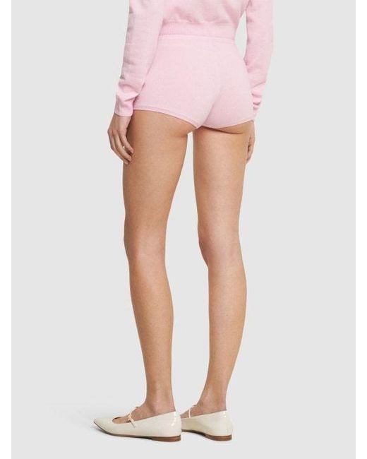 Versace Pink Embroidery Shorts