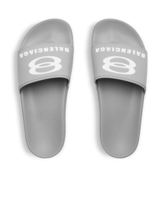 Balenciaga White Unity Sports Icon Pool Slides for men