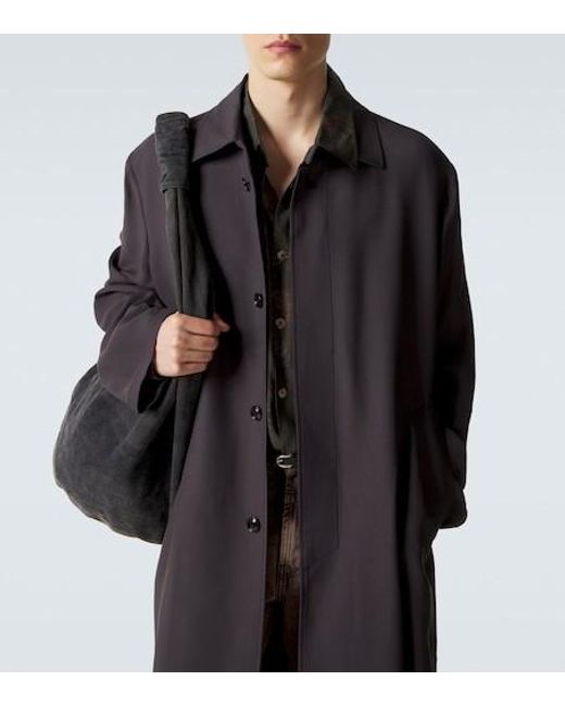 Our Legacy Purple Cape-Style Coat for men
