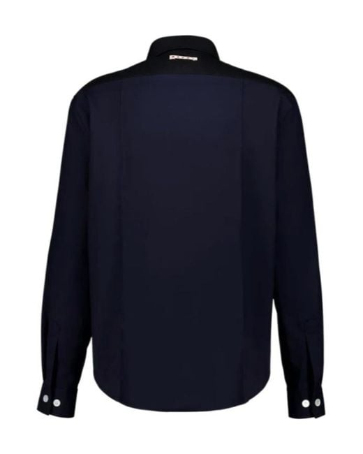 Marni Blue Long Sleeved Shirt for men