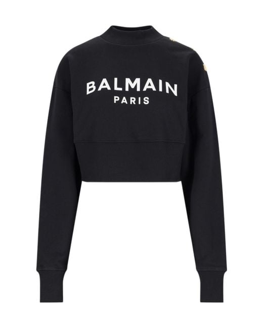 Balmain Black Sweatshirt With Logo