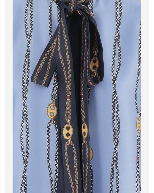 Gucci Blue Chain Printed Shirt