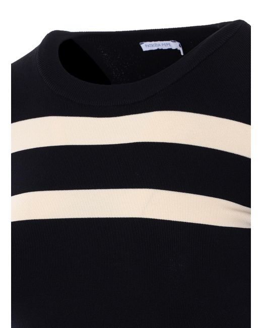Patrizia Pepe Blue Striped Pullover
