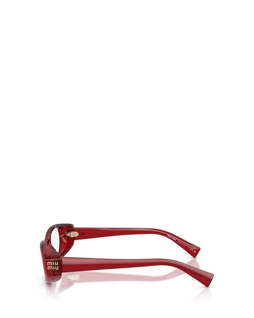 Miu Miu White Eyewear Oval Frame Glasses for men