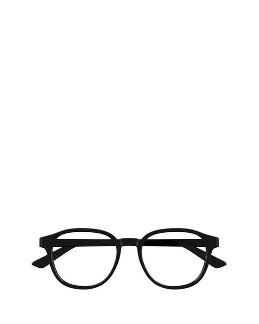 Bottega Veneta Black Eyewear Classic Panthos Eyeglasses for men
