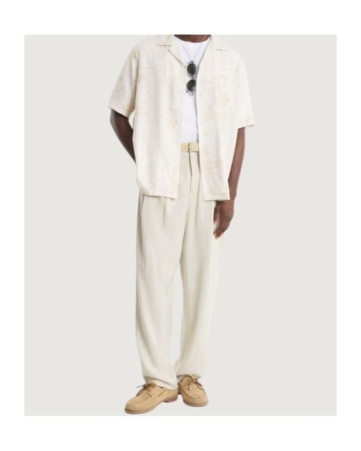 Maison Kitsuné White Maison Kitsuné Parisian Map Resort Shirt for men