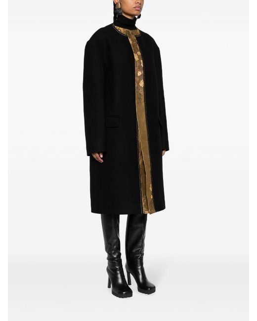 Dries Van Noten Black Long-Sleeved Coat