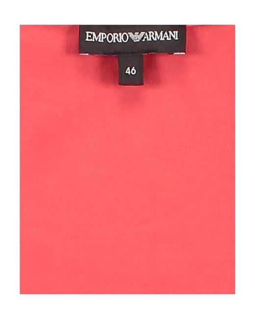 Emporio Armani Pink Short-Sleeved T-Shirt With Round Neck