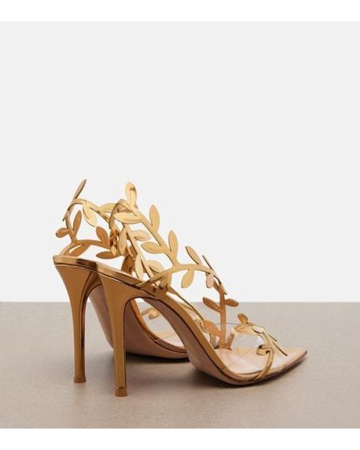 Gianvito Rossi Metallic Transparent Splicing High Heels