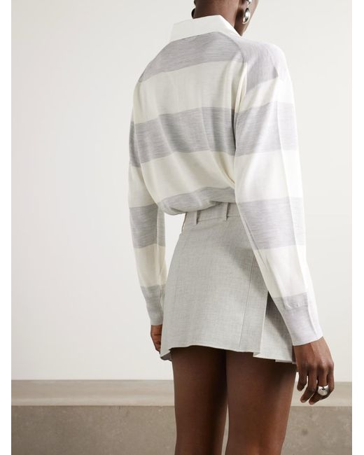 Rabanne White Pleated Mini Skirt