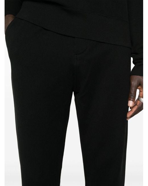 Saint Laurent Black Cassandre-Logo Track Pants for men