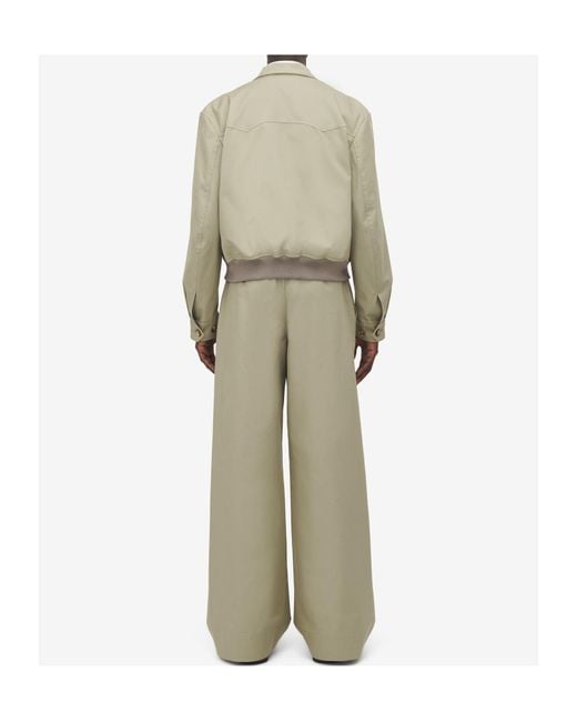 McQueen Natural Cotton Cropped Harrington Jacket for men