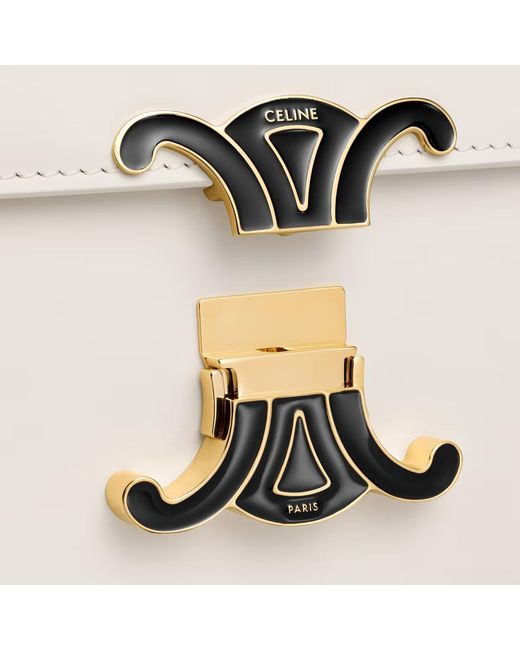 Céline White Teen Triomphe Bag