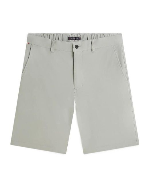 Tommy Hilfiger Gray Dover Flag Chino Shorts for men