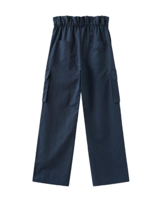 Marissa Chiara Blue Drawstring Wide-Leg Pants