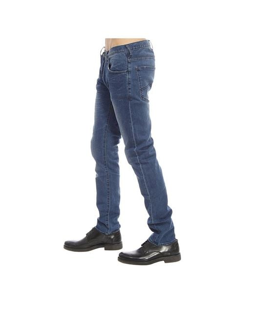 Armani Jeans Blue Logo Jeans for men
