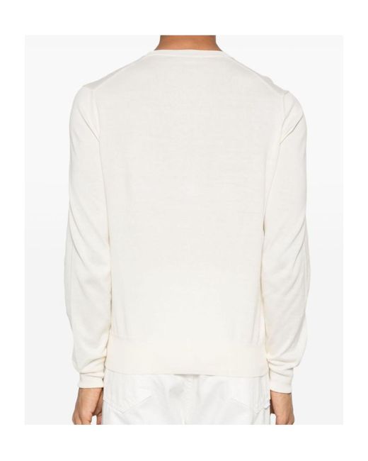 Tom Ford White Long-Sleeved Crewneck Jumper for men