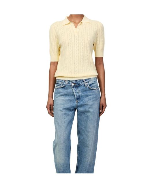 Lisa Yang Natural Cristine Polo Shirt